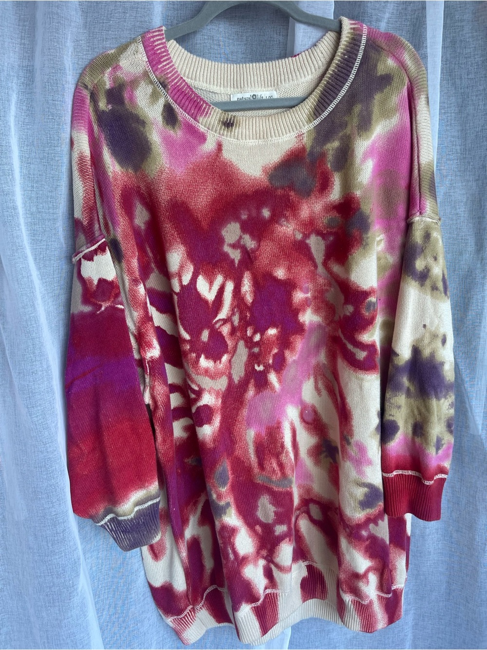 Natural Life Tie-Dye Sweater Dress/Tunic – Size L/XL